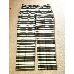 NWOT Womens Pants-BANANA REPUBLIC-green/mint striped sateen "Avery" straigh-14